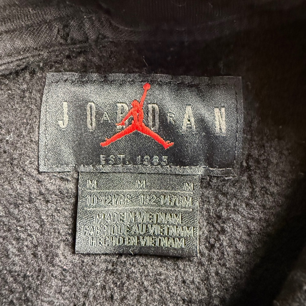 Nike Jordan Hoodie Boys Medium 10-12 Black Graphic Jumpman Pullover Sweatshirt - Picture 3 of 6